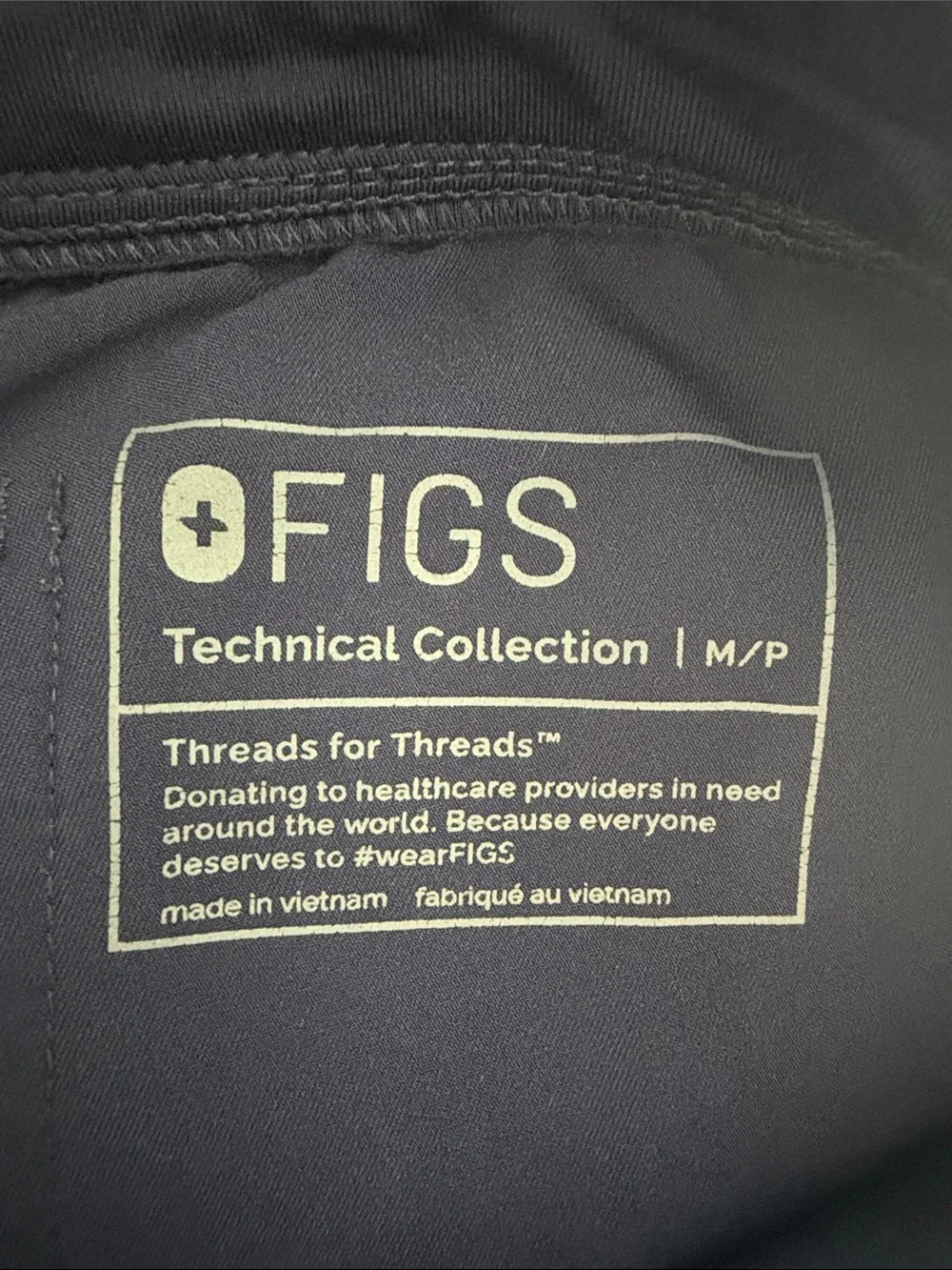 Figs Navy Drawstring Cargo Scrub pants - Picture 2 of 5